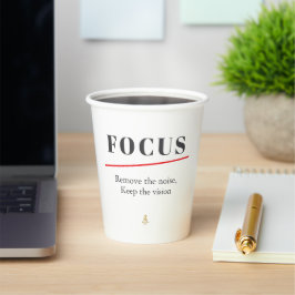 Vasos De Papel FOCUS Minimalist Motivational  — Clean Mode