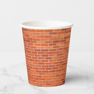 Vasos De Papel Fondo de la pared de ladrillo de las tazas de pape