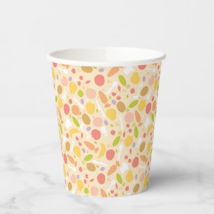Vasos De Papel Fondo del patrón de cocina vegetal