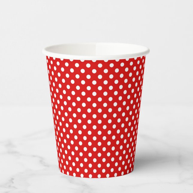 Vasos De Papel Fondo del punto Polka (Izquierda)