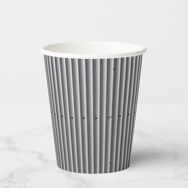 Vasos De Papel Fondo Metalizado ondulado (Anverso)
