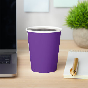Vasos De Papel fondo púrpura con borde blanco