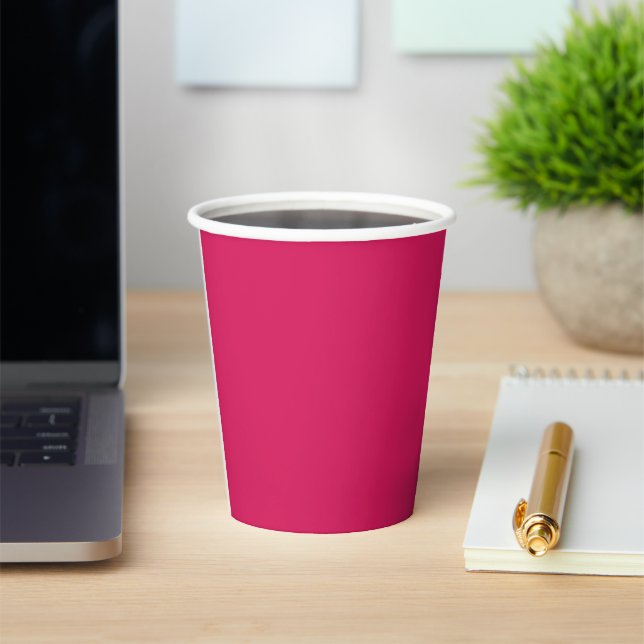 Vasos De Papel fondo rosa con borde blanco (in situ)