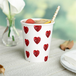 Vasos De Papel forma de corazón