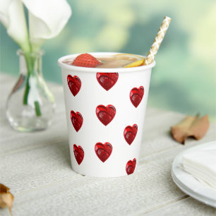 Vasos De Papel forma de corazón