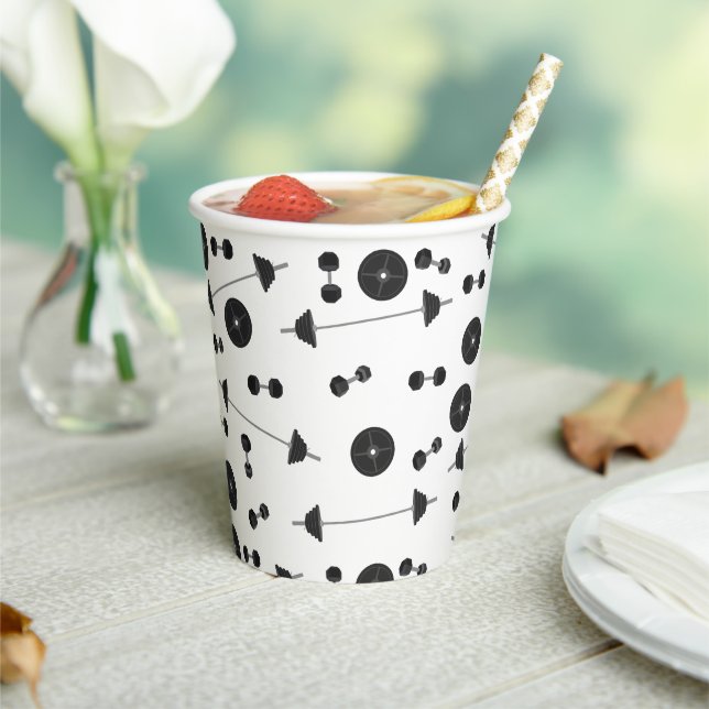 Vasos De Papel Formación de peso Fitness Dumbbell Bodybuilding (in situ)