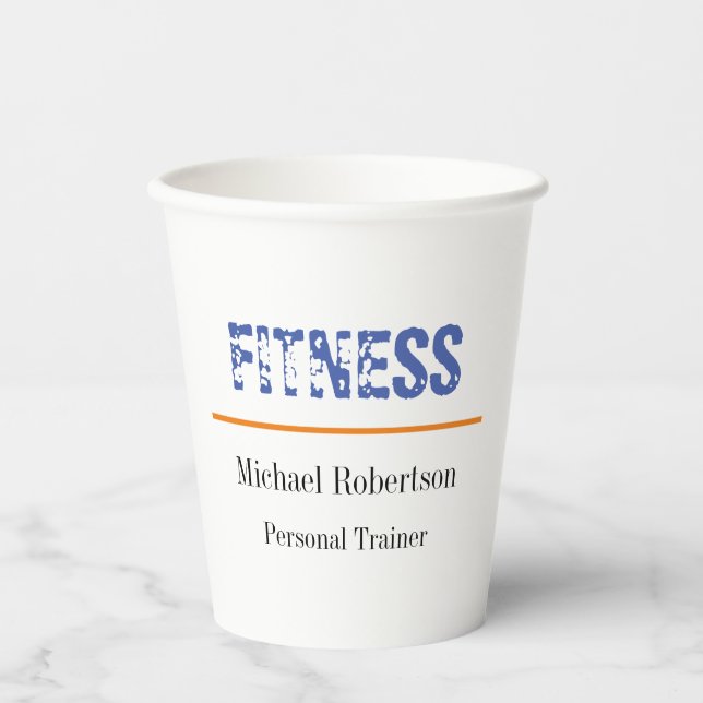 Vasos De Papel Formación profesional Fitness Sport (Anverso)