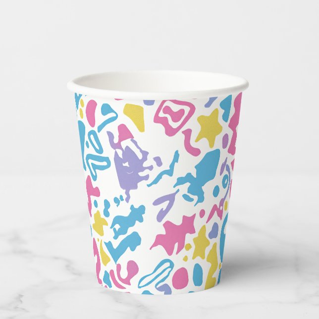 Vasos De Papel Formas divertidas y coloridas (Anverso)
