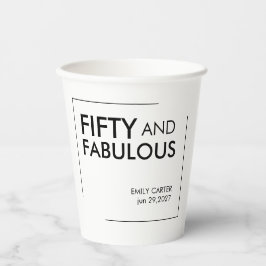 Vasos De Papel Foto cincuenta y fabuloso cumpleaños 50