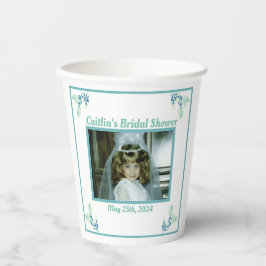 Vasos De Papel Foto de Despedida de Soltera Acuarela