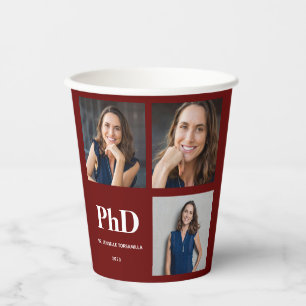 Vasos De Papel Foto Graduación de PhD en Borgoña