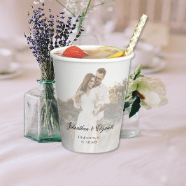 Vasos De Papel Foto moderna con Boda superpuesto