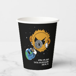 Vasos De Papel Fotobomb Eclipse solar 2025 personalizado