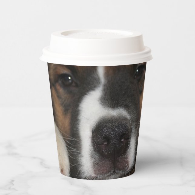 Vasos De Papel Fotografía de perro lindo (Izquierda)