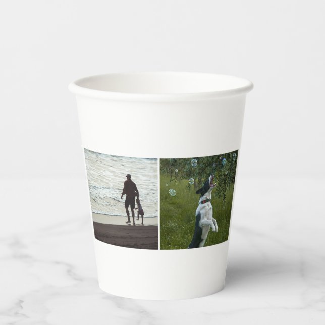 Vasos De Papel Fotos personalizadas simples dos (Anverso)