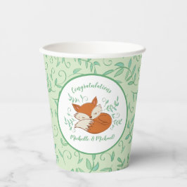 Vasos De Papel Fox Baby Shower Woodland Animals