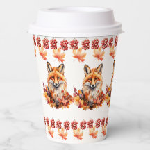 Fox otoñal con hojas de otoño - Vida silvestre est