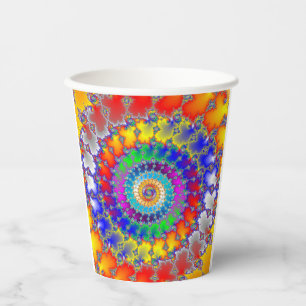 Vasos De Papel Fractal psicodélico