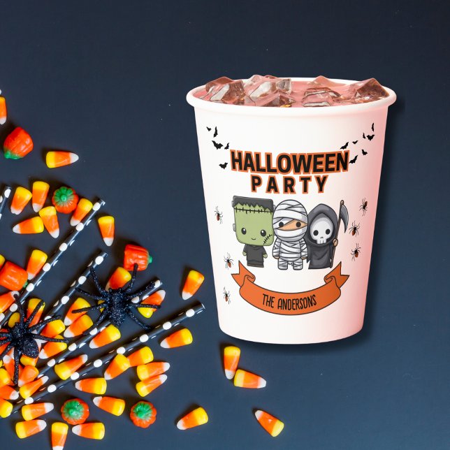 Vasos De Papel Frankenstein Momia Segador Espeluznante Halloween (Subido por el creador)