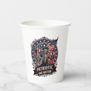 Vasos De Papel Frankenstein Patriótico Brutal Horror Monstruo Lib