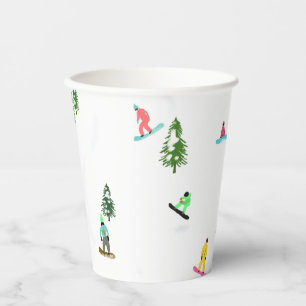 Vasos De Papel Freeride Snowboarder Snowboarding Design