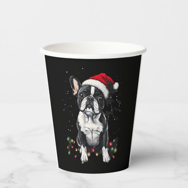 Vasos De Papel French Bulldog Christmas Lights Xmas Dogs Gifts Me (Anverso)