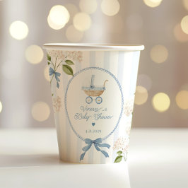 Vasos De Papel French Nursery Vintage Carriage Baby Shower