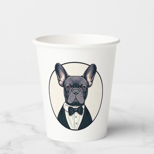 Vasos De Papel Frenchie Los Caballeros (Anverso)