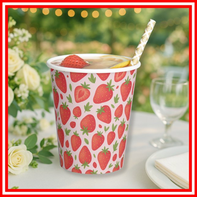 Vasos De Papel Fresa Berry Sweet Baby Shower (Subido por el creador)