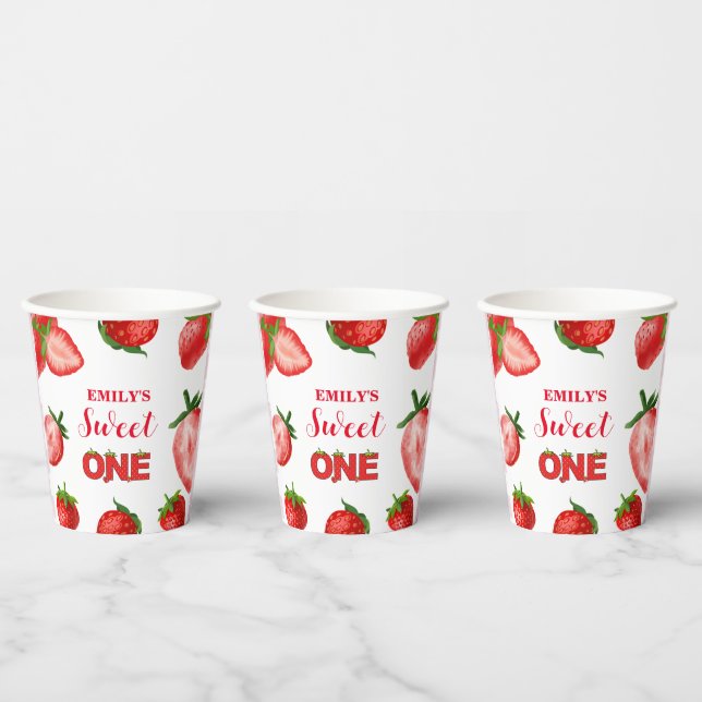 Vasos De Papel Fresa Berry Sweet Birthday | Berry First (Multi)