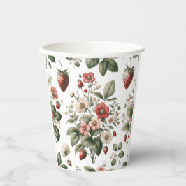 Vasos De Papel Fresa rosa personalizada de bayas dulces