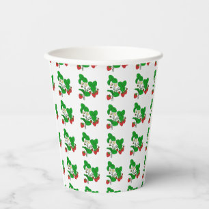 Vasos De Papel Fresas para el desayuno