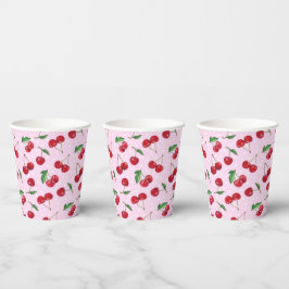 Vasos De Papel Fresca cerezas dulces