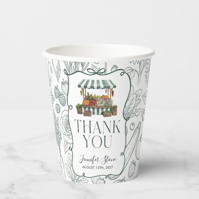 Vasos De Papel Fresh Off The Market Bridal Shower (Anverso)