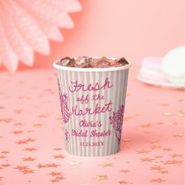 Vasos De Papel Fresh Off The Market Hand Drawn Bridal Shower