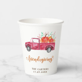 Vasos De Papel Friendding Fall Script Red Truck