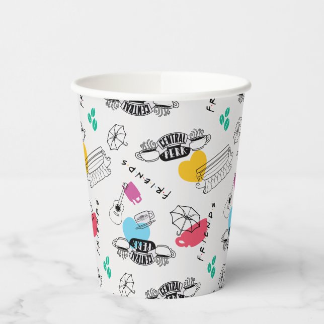 Vasos De Papel FRIENDS™ | Patrón de Iconos (Izquierda)