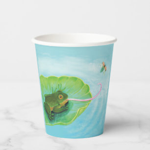Vasos De Papel Frog Catating Bug