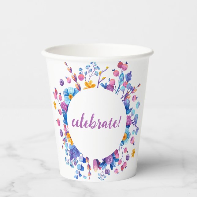 Vasos De Papel Frost Berry Winter Fiesta (Anverso)