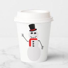 Vasos De Papel Frosty El Cupo De Papel De Snowman