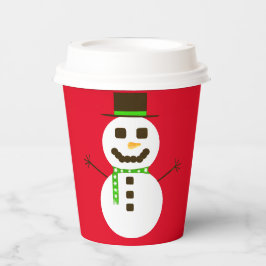 Vasos De Papel Frosty La Copa De Papel Rojo De Snowman