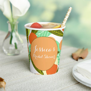 Vasos De Papel Fruta de Níspero Estampado Llavero de Boda Melocot