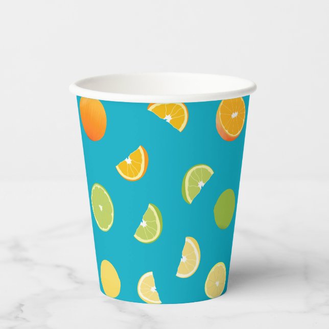 Vasos De Papel Fruta del cítrico (Anverso)