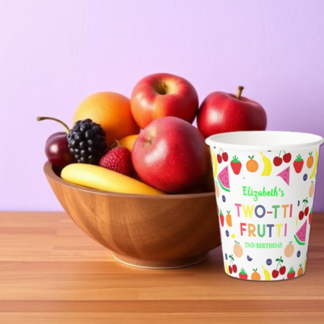 Vasos De Papel Fruta Dos-tti Frutti 2do Cumpleaños (Subido por el creador)