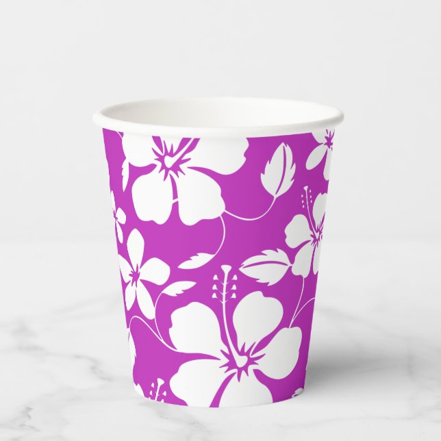 VASOS DE PAPEL FRUTA HAWAIANA HULA (HIBISCO) (Anverso)