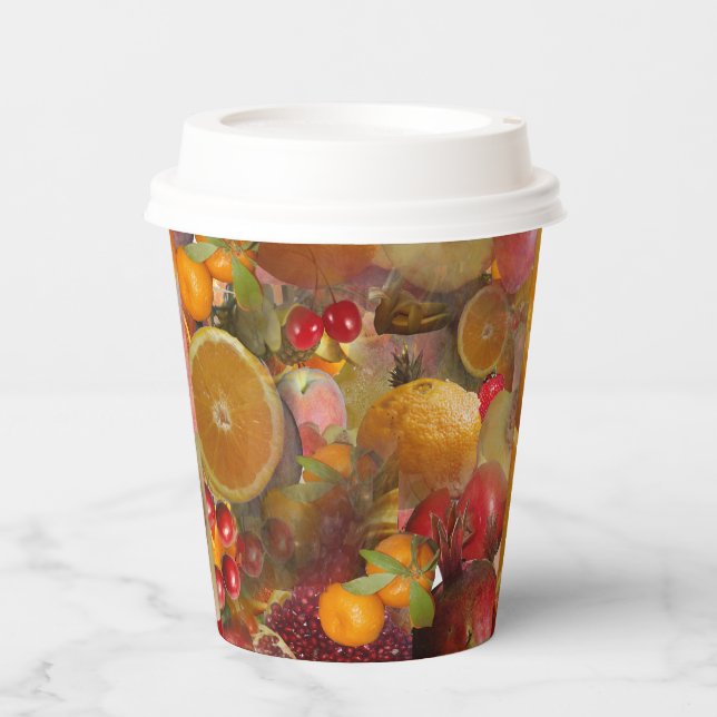 Vasos De Papel Frutas (Anverso)