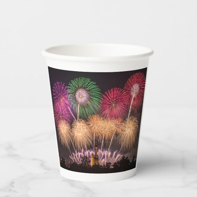 Vasos De Papel fuegos artificiales (Anverso)