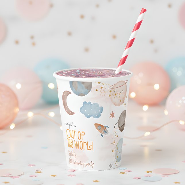 Vasos De Papel Fuera de este mundo de la aventura espacial niños  (Subido por el creador)