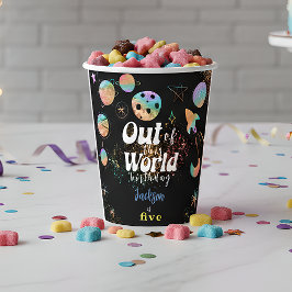 Vasos De Papel Fuera de este mundo de la aventura espacial niños 