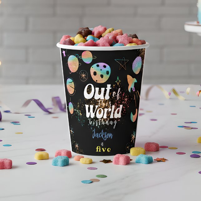 Vasos De Papel Fuera de este mundo de la aventura espacial niños  (Subido por el creador)